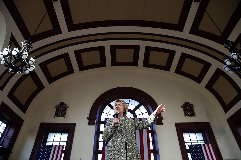 Hillary Clinton in Snug Harbor, Staten Island<br>